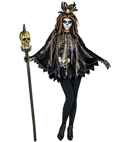 e-carnavalskleding-SYK Voodoo priester poncho volwassenen