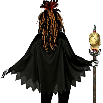 e-carnavalskleding-SYK Voodoo priester poncho volwassenen