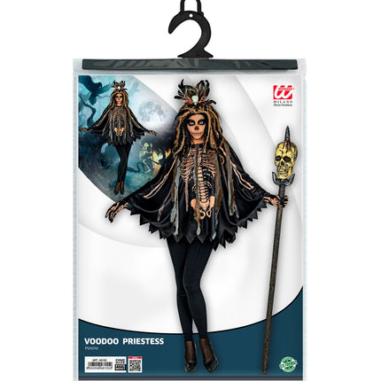 e-carnavalskleding-SYK Voodoo priester poncho volwassenen