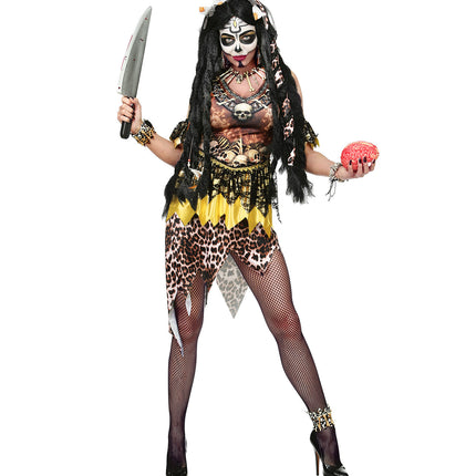 e-carnavalskleding-SYK Voodoo priesteres pak Veerle