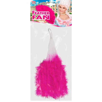 e-carnavalskleding-SYK Waaier roze met veren