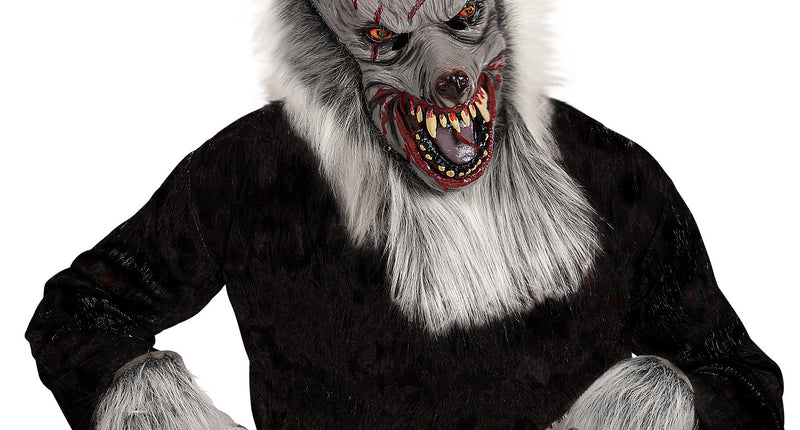 e-carnavalskleding-SYK Weerwolf masker met veel haar