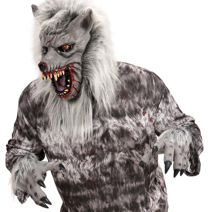 e-carnavalskleding-SYK Weerwolf masker met veel haar