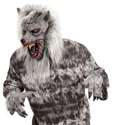 e-carnavalskleding-SYK Weerwolf masker met veel haar