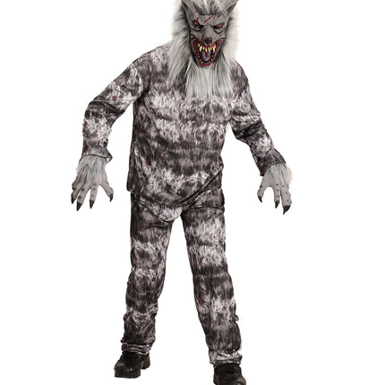 e-carnavalskleding-SYK Weerwolf masker met veel haar