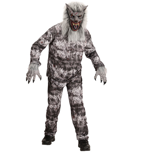 e-carnavalskleding-SYK Weerwolf masker met veel haar