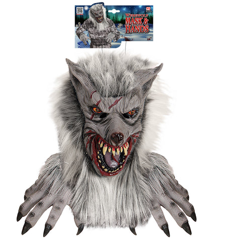 e-carnavalskleding-SYK Weerwolf masker met veel haar