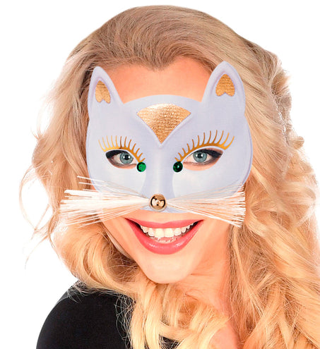 e-carnavalskleding-SYK Wit oogmasker kat