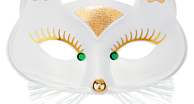 e-carnavalskleding-SYK Wit oogmasker kat