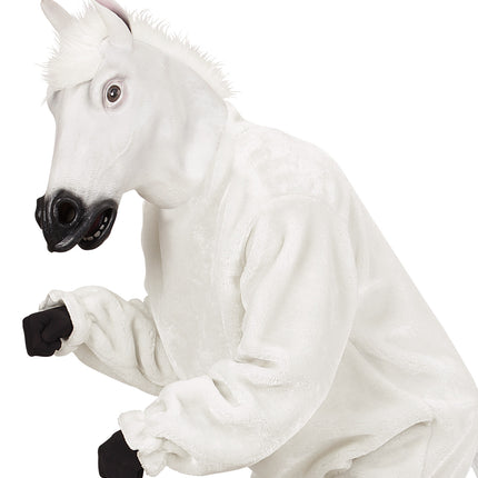 e-carnavalskleding-SYK Wit paarden masker voor party's