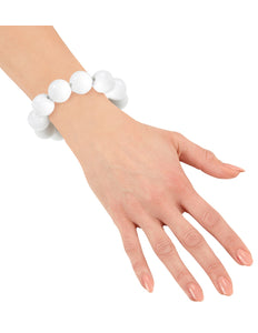 e-carnavalskleding-SYK Witte armband met kralen