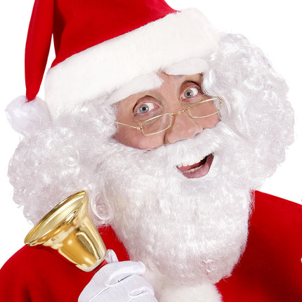 e-carnavalskleding-SYK Witte baard met snor kerstman