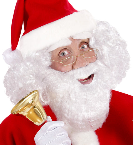 e-carnavalskleding-SYK Witte baard met snor kerstman
