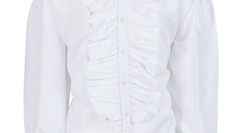 e-carnavalskleding-SYK Witte blouse met ruches