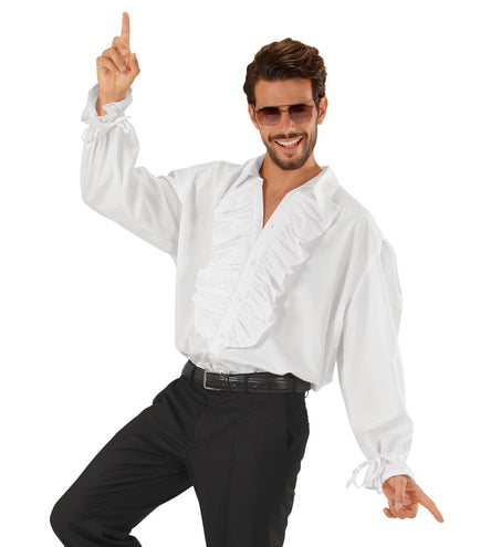 e-carnavalskleding-SYK Witte blouse met ruches