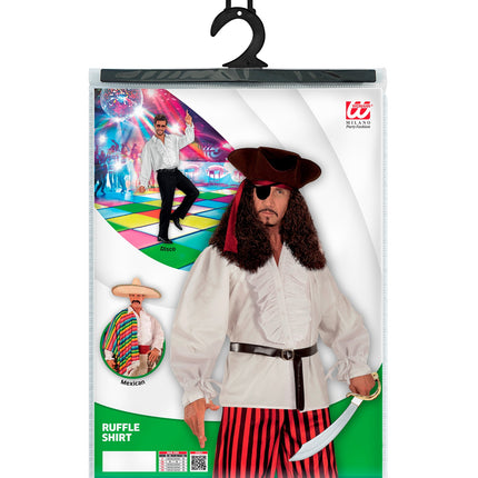 e-carnavalskleding-SYK Witte blouse met ruches