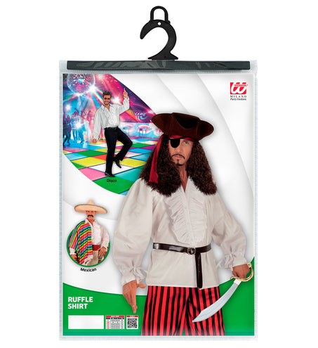 e-carnavalskleding-SYK Witte blouse met ruches