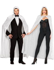 e-carnavalskleding-SYK Witte cape luxe 150cm