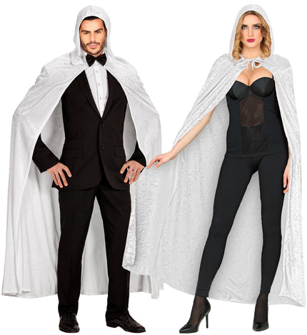 e-carnavalskleding-SYK Witte cape luxe 150cm