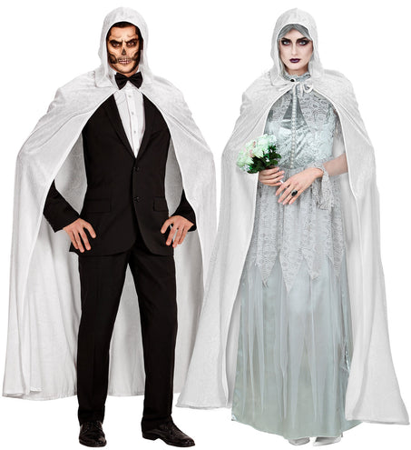 e-carnavalskleding-SYK Witte cape luxe 150cm