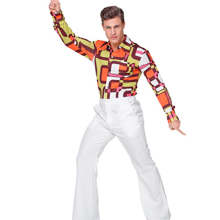 e-carnavalskleding-SYK Witte disco broek heren