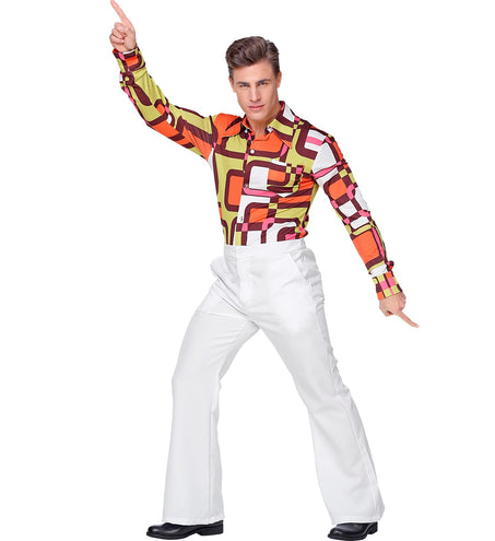 e-carnavalskleding-SYK Witte disco broek heren