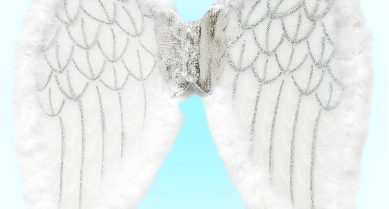 e-carnavalskleding-SYK Witte engel vleugels met marabou