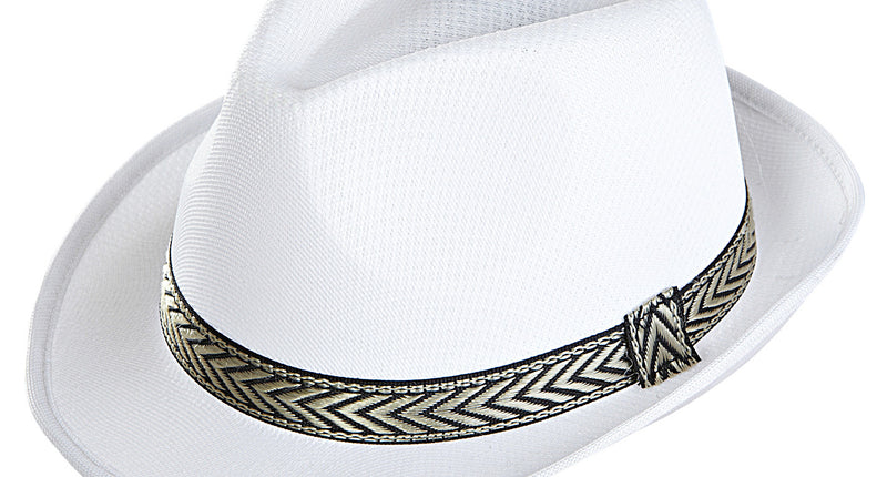 e-carnavalskleding-SYK witte fedora panama
