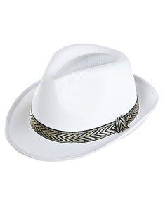 e-carnavalskleding-SYK witte fedora panama