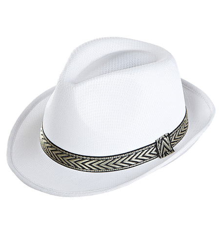 e-carnavalskleding-SYK witte fedora panama