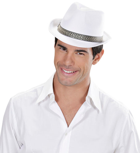 e-carnavalskleding-SYK witte fedora panama