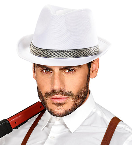 e-carnavalskleding-SYK witte fedora panama