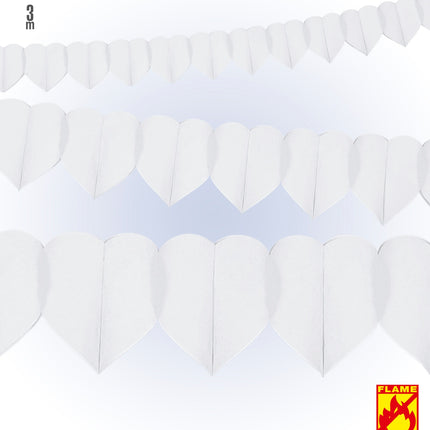 e-carnavalskleding-SYK Witte hartjes slinger voor een party