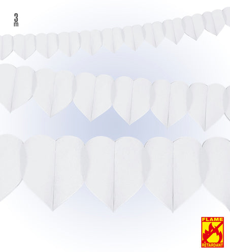 e-carnavalskleding-SYK Witte hartjes slinger voor een party