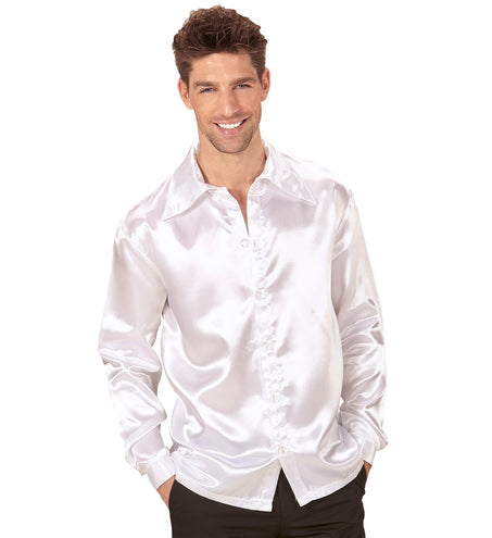 e-carnavalskleding-SYK Witte jaren 70 Disco show blouse