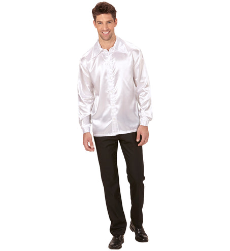 e-carnavalskleding-SYK Witte jaren 70 Disco show blouse