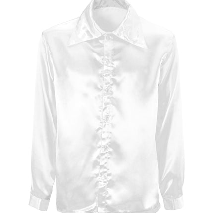 e-carnavalskleding-SYK Witte jaren 70 Disco show blouse
