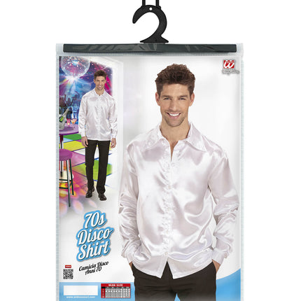 e-carnavalskleding-SYK Witte jaren 70 Disco show blouse