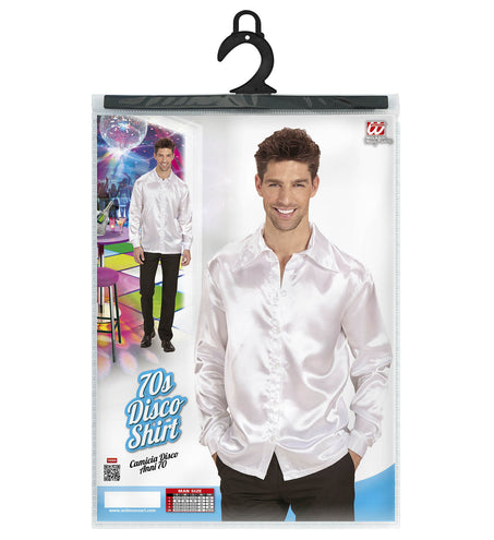 e-carnavalskleding-SYK Witte jaren 70 Disco show blouse
