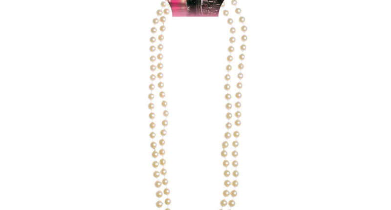 e-carnavalskleding-SYK Witte parelketting charleston