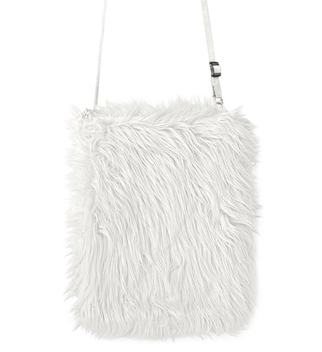 e-carnavalskleding-SYK Witte pluche handtas