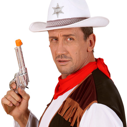 e-carnavalskleding-SYK Witte Sheriff Cowboyhoed