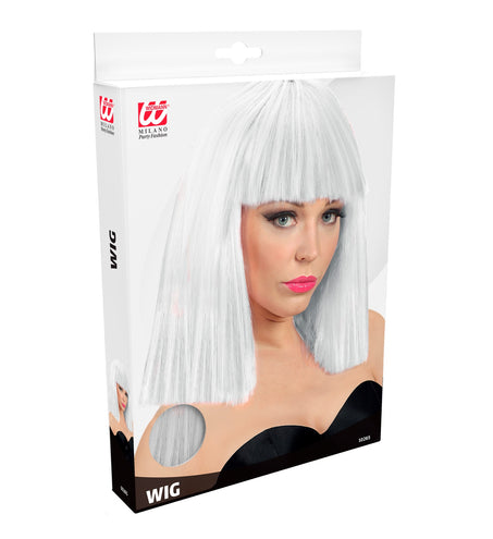 e-carnavalskleding-SYK Witte showgirl pruik