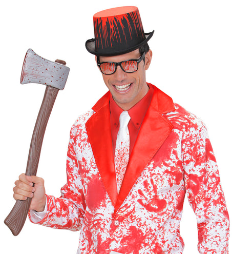 e-carnavalskleding-SYK Witte stropdas met bloed halloween