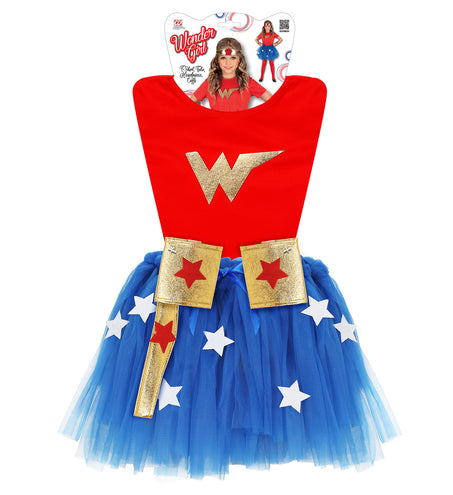 e-carnavalskleding-SYK Wonder woman jurkje kinderen 110cm