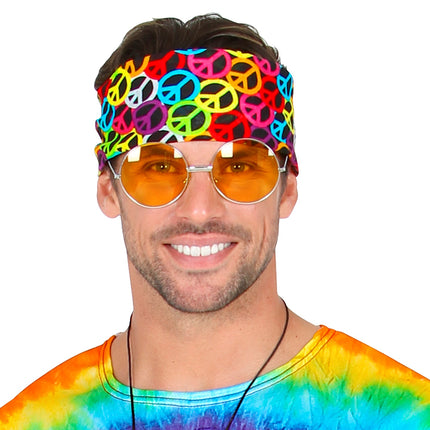 e-carnavalskleding-SYK Zakdoek Hippie bandana Peace