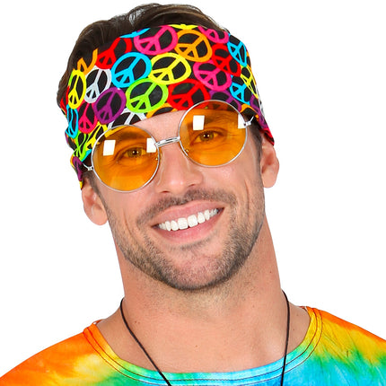 e-carnavalskleding-SYK Zakdoek Hippie bandana Peace