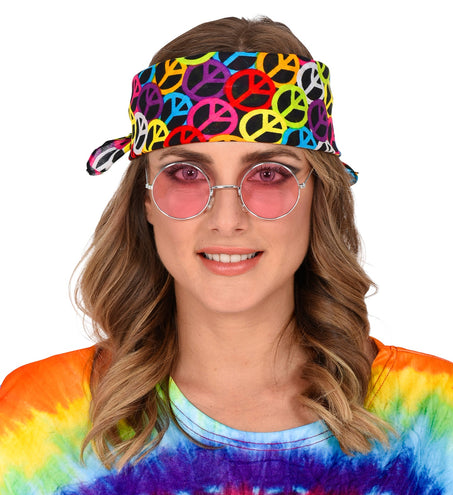 e-carnavalskleding-SYK Zakdoek Hippie bandana Peace