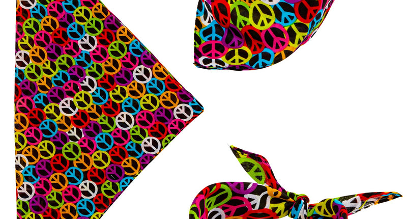 e-carnavalskleding-SYK Zakdoek Hippie bandana Peace
