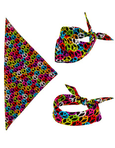 e-carnavalskleding-SYK Zakdoek Hippie bandana Peace